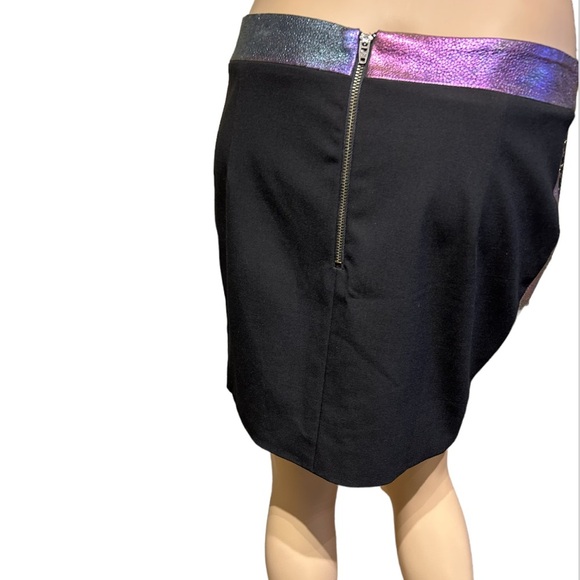 Mason Womens Lambskin Leather Blend Oil Spill and Black Mini Oil Spill and Black - Picture 5 of 6